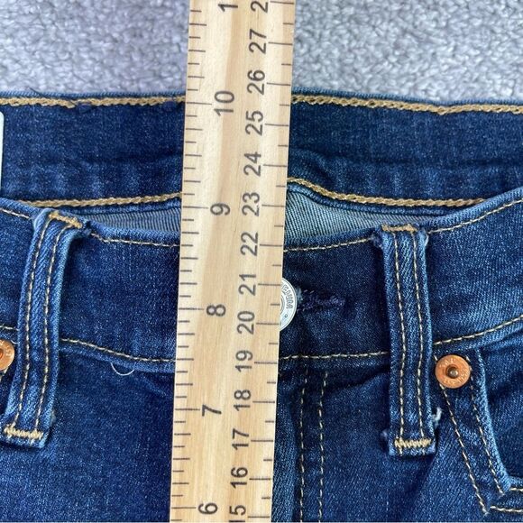 GAP Jeans Women's 28 Blue Cropped Skinny Mid-Rise Dark Denim Stretch Pockets - Picture 8 of 11